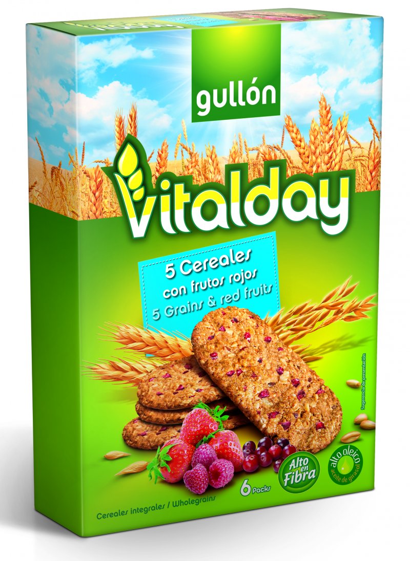 Gullón Vitalday Frutos Vermelhos – Caixa 8 Unidades