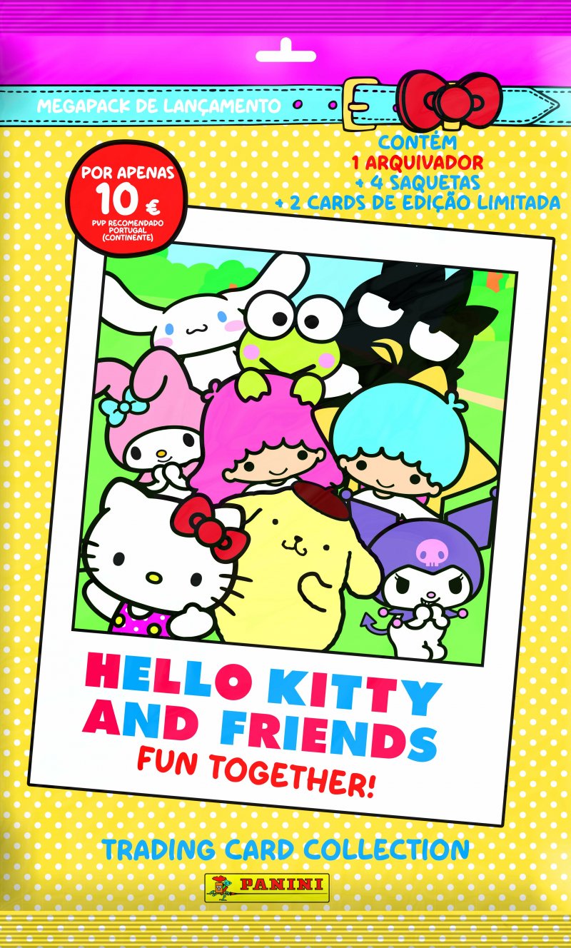 Panini – Mega Pack Hello Kitty and Friends (Arquivador + 4 Saquetas + 2 Cartas Limitadas)