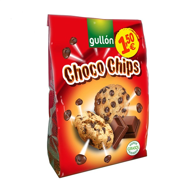 Bolachas Gullón Choco Chips – Caixa 10 Unidades