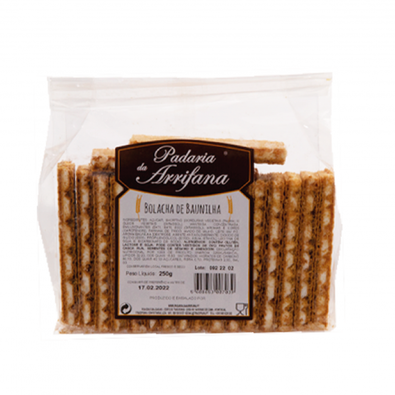 Bolachas de Baunilha Artesanais – Caixa com 12 Embalagens de 250g