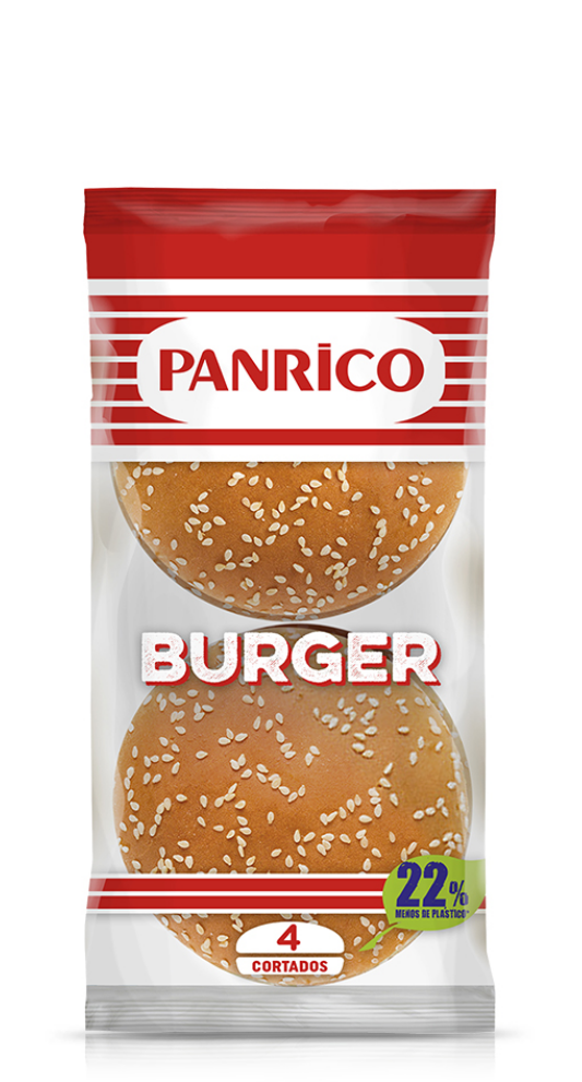 Pão de Hambúrguer com Sésamo Panrico 200g (4 Unidades)