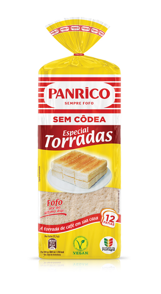 Pão de Forma Sem Côdea Especial Torradas Panrico 450g (12 Fatias)