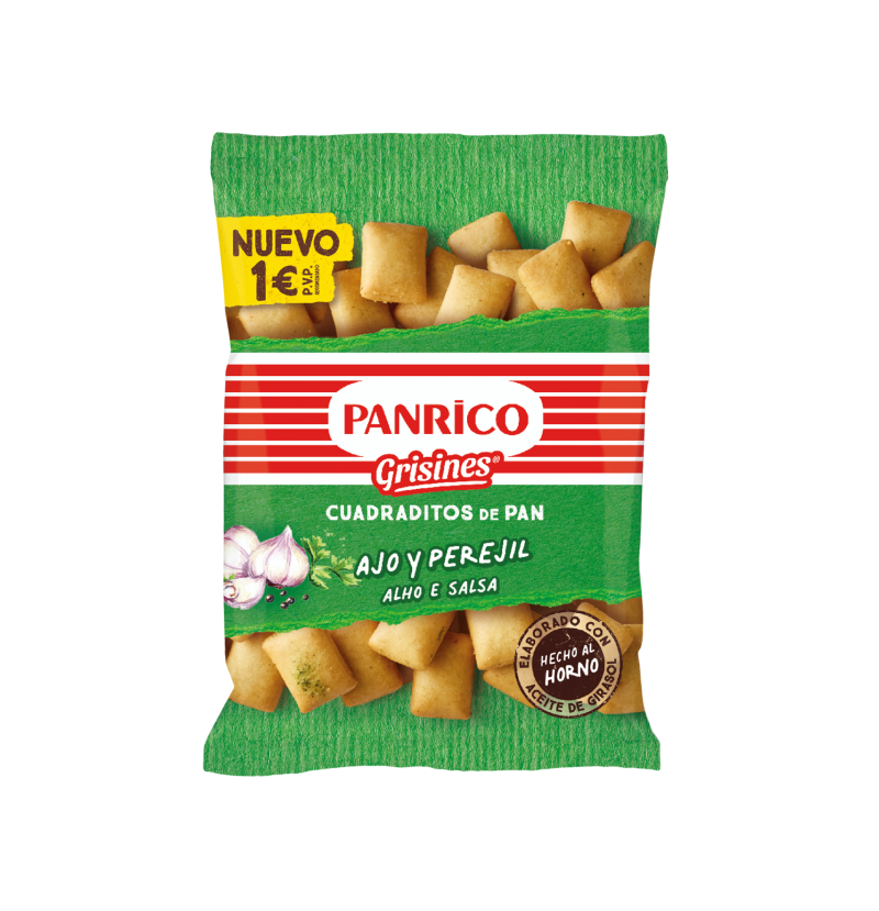 Gressinos Panrico Alho e Salsa – Caixa 10 Unidades