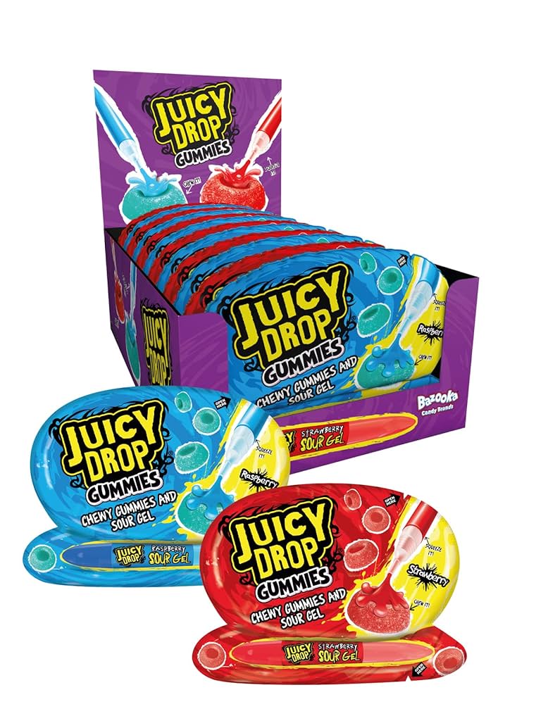 Juicy Drop Gomas + Gel Ácido – Display 12 Unidades