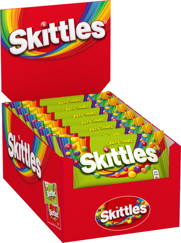 Skittles Crazy Sours – Caixa 14 Saquetas