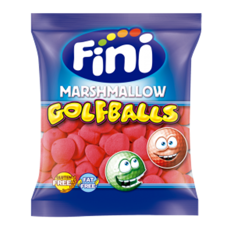 Fini Marshmallow Bolas Golf Morango 80g – Caixa 12 Saquetas