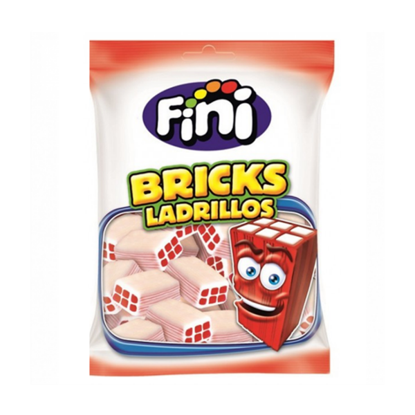 Fini Tijolos Nata Morango 90g – Caixa 12 Saquetas