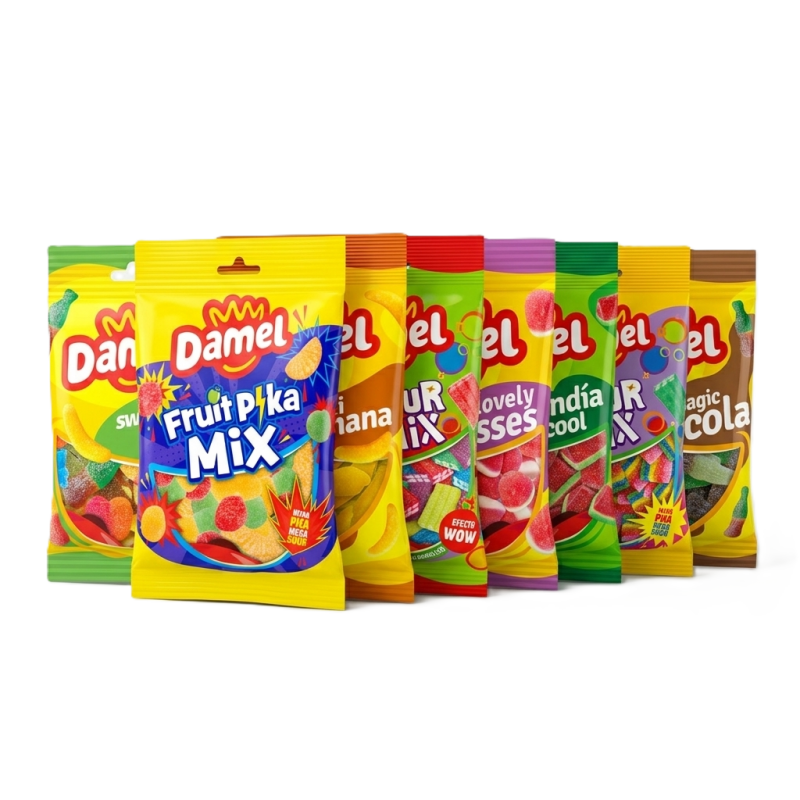 Pack Gomas Açúcar Damel – 16 Saquetas | 4 Gamas Diferentes