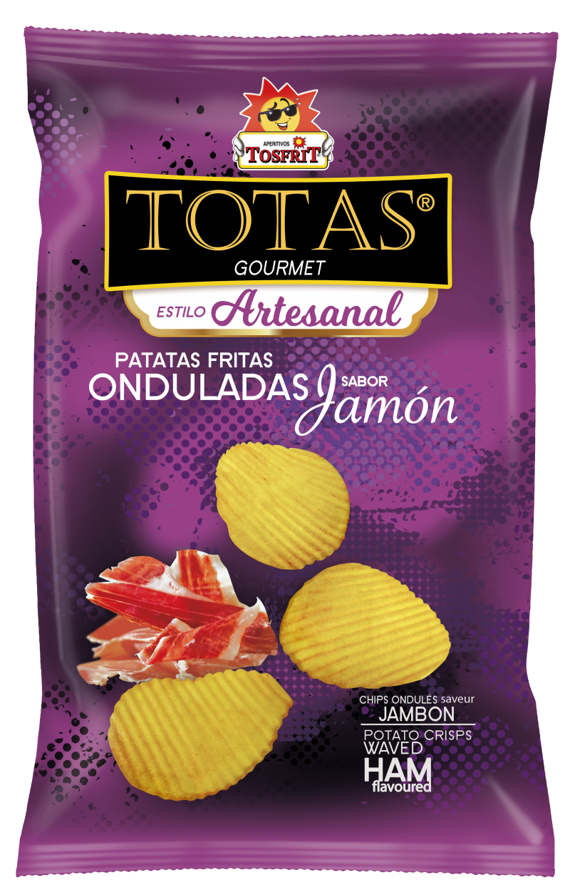 Batatas Totas Presunto Onduladas 45g – Caixa 15 Unidades