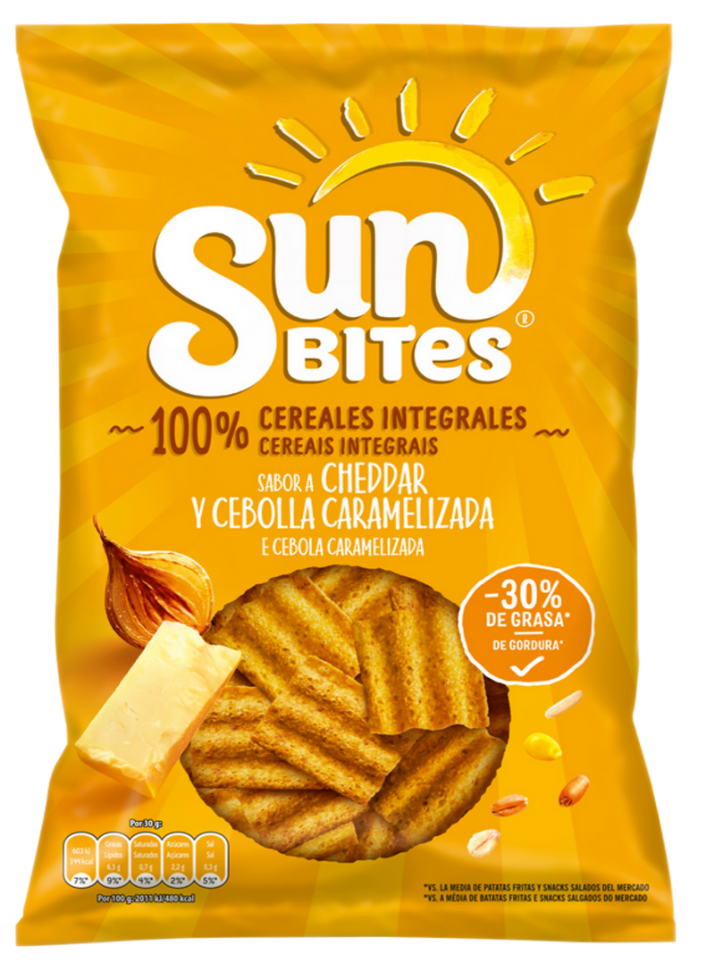 Sunbites Cheddar & Cebola Caramelizada 95 g