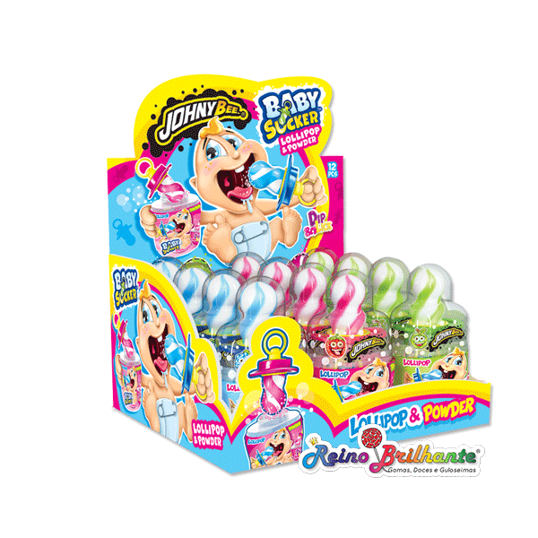 Johny Bee Baby Sucker Dip and Lick – Display 12 Unidades