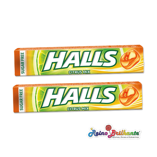 Halls Sem Açúcar Mix Citrinos – Display 20 Unidades