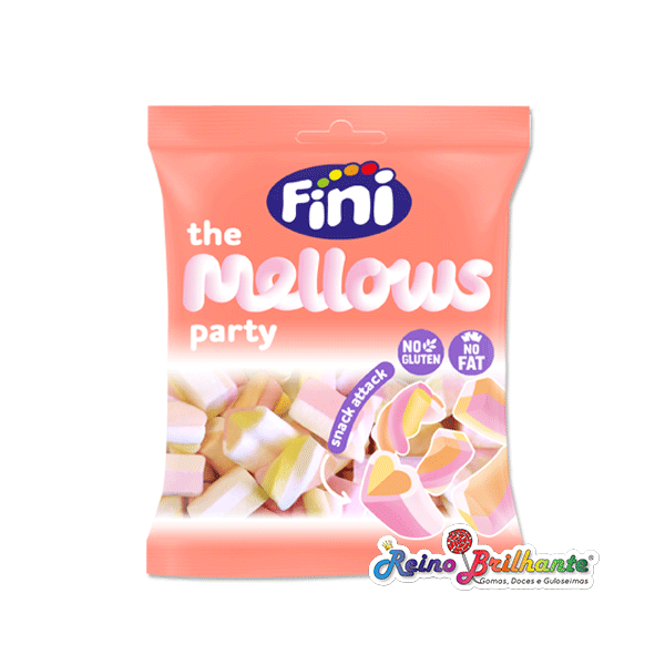 Fini Marshmallow The Mellows Party 80g - Caixa 12 Saquetas