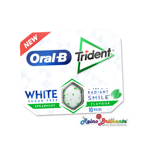 Pastilhas Trident Oral-B White Spearmint – Pack 12 Unidades
