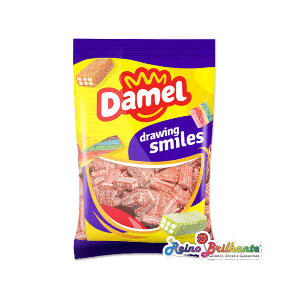 Damel Tijolos Pika Morango – Saco 1 Kg
