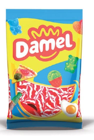 Damel Beijos Twist Morango e Nata – Saco 1 Kg