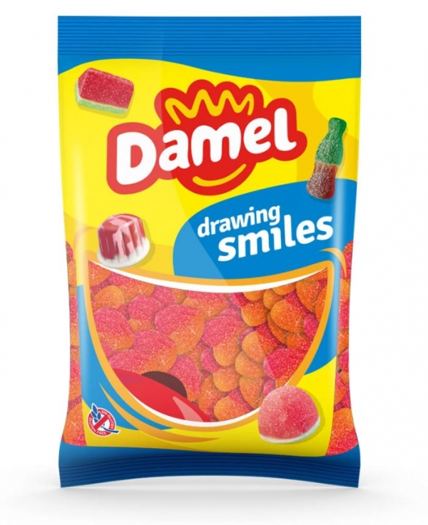 Damel Corações Pêssego — Saco 1 Kg